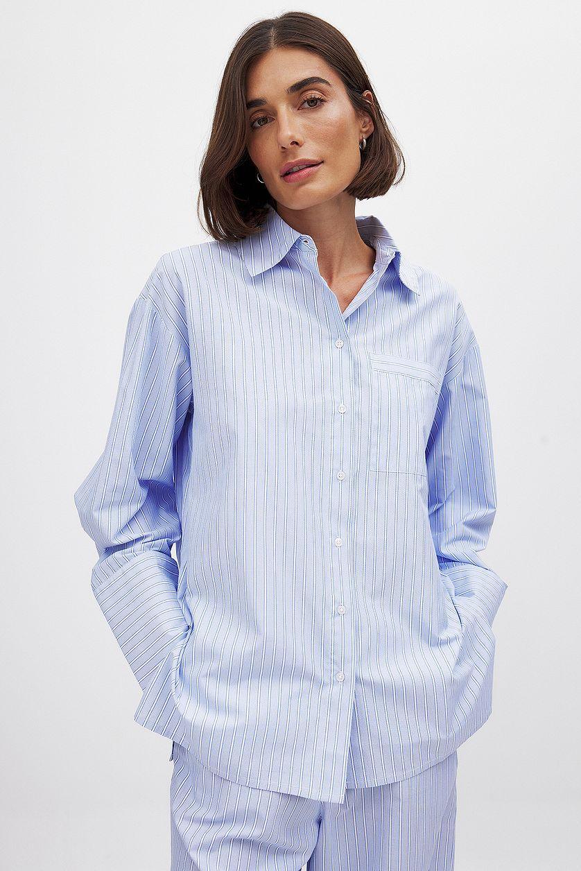 Oversized Striped Shirt Product Image
