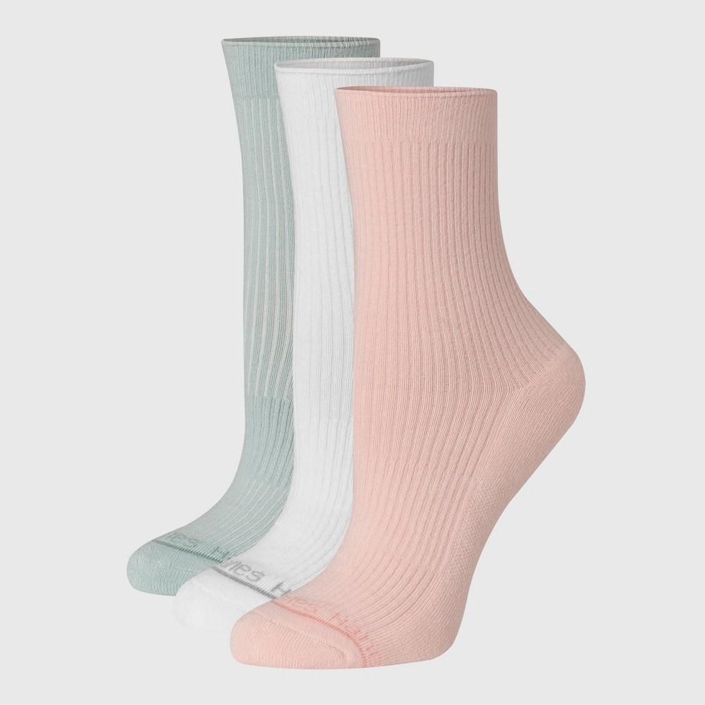 Hanes Women's 3pk SuperSoft Mid Crew Socks - 5-9 Product Image