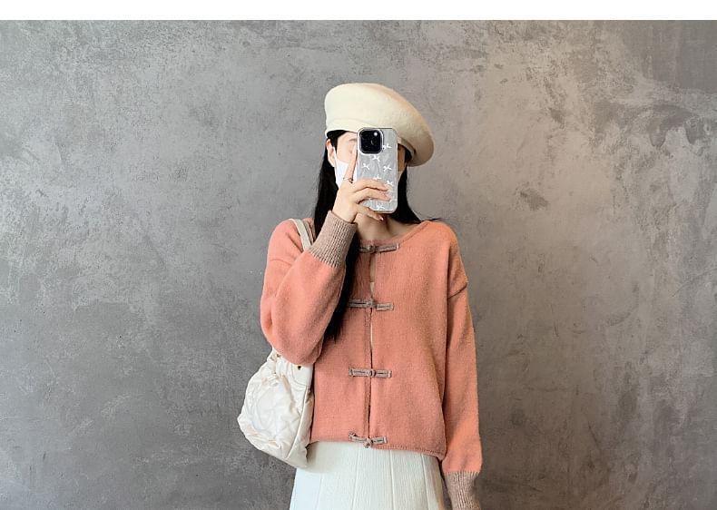 High Rise Plain Midi Pleated A-Line Knitted Skirt Product Image