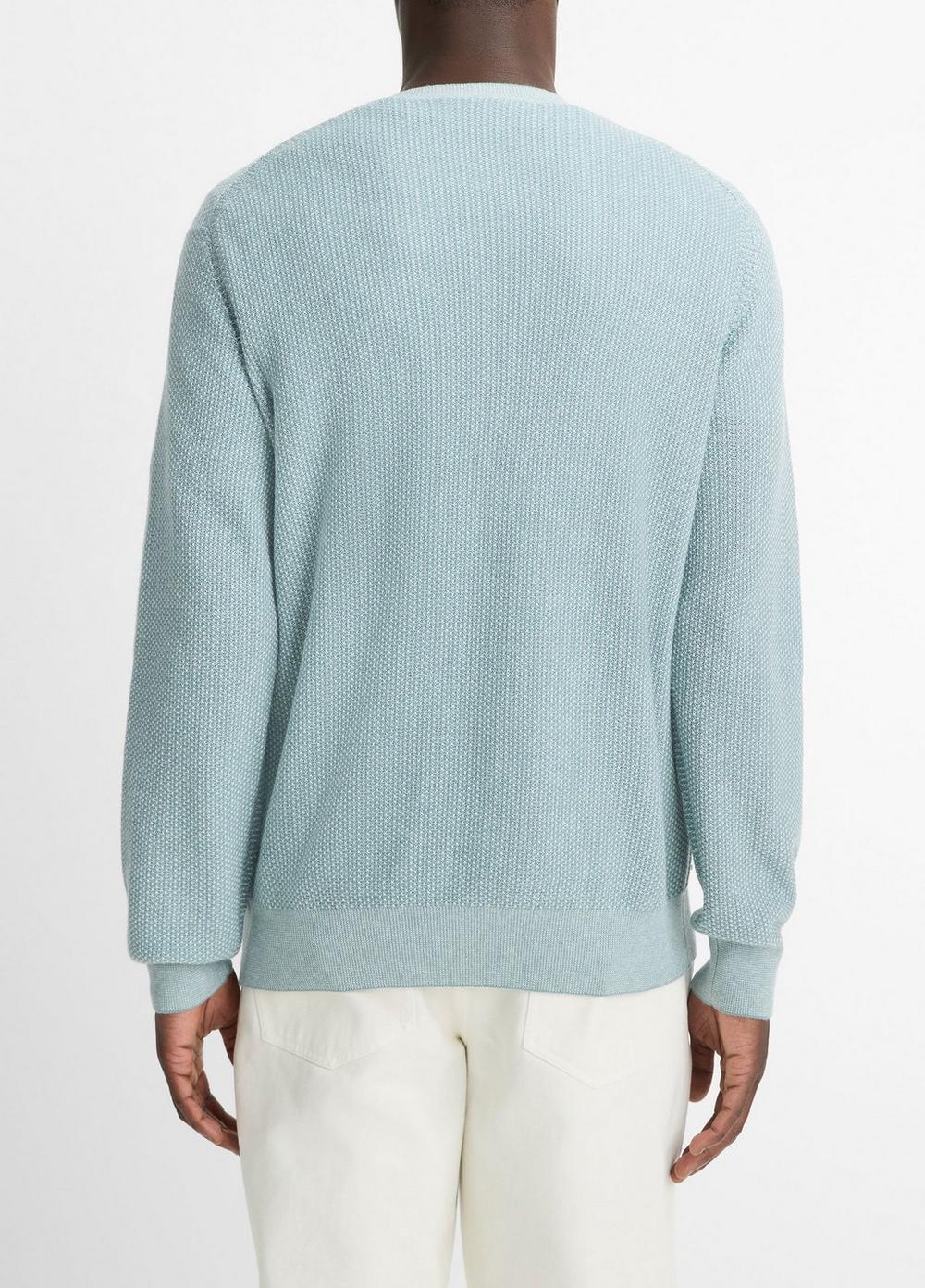 Mens Geo Jacquard Long-Sleeve Crewneck Sweater Product Image