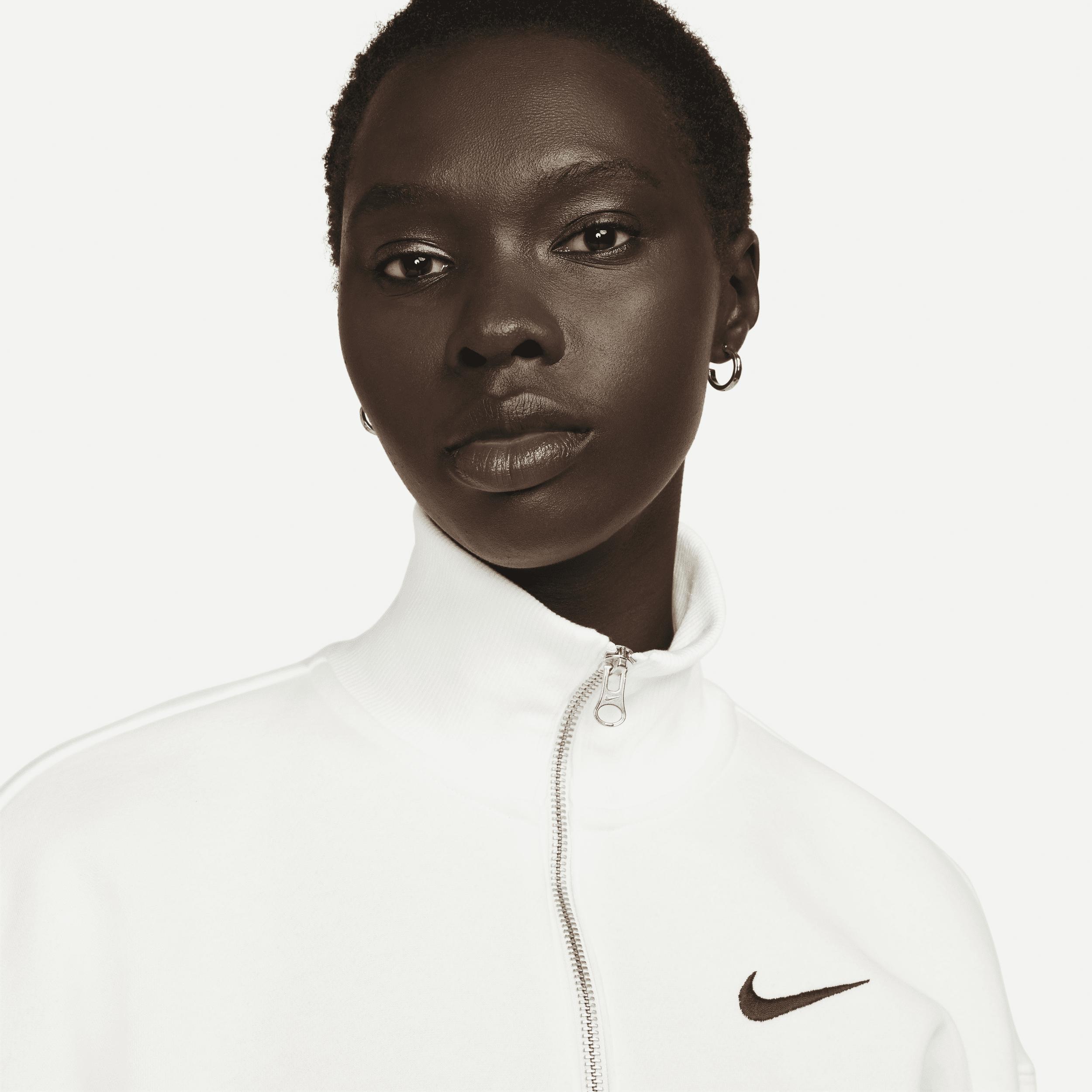 Womens Nike Sportswear Phoenix Fleece 1/2-Zip Cropped Sweatshirt Product Image