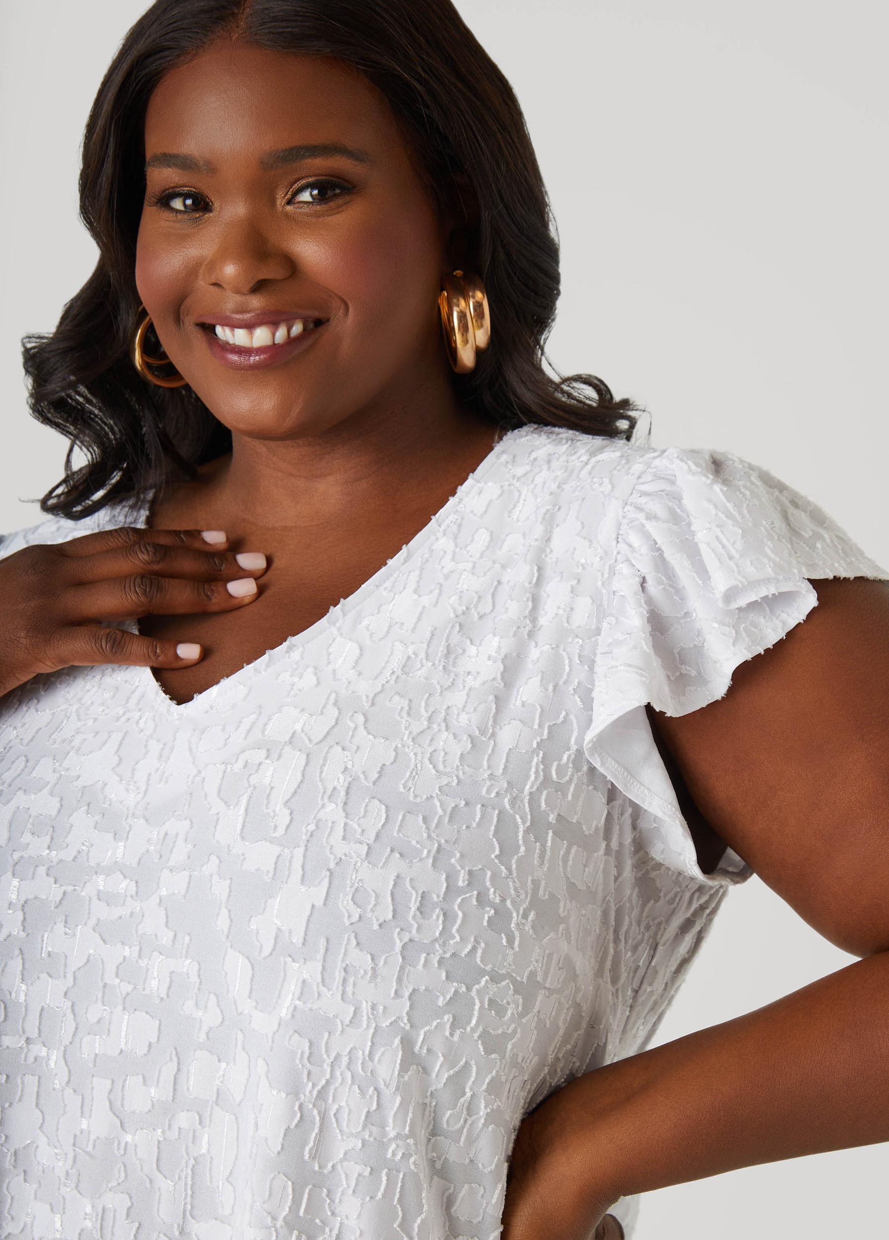 Flounced Burnout Dress Product Image