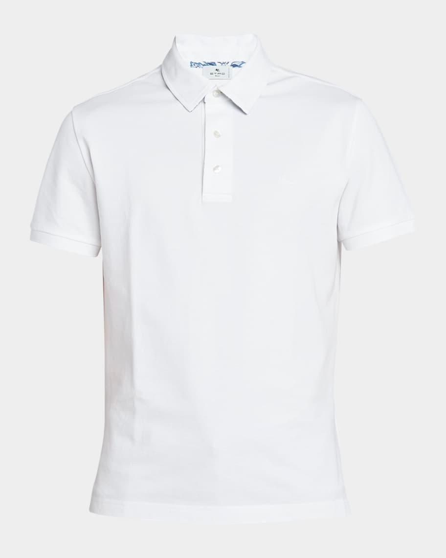 Men's Polo Shirt with Paisley Detail Product Image