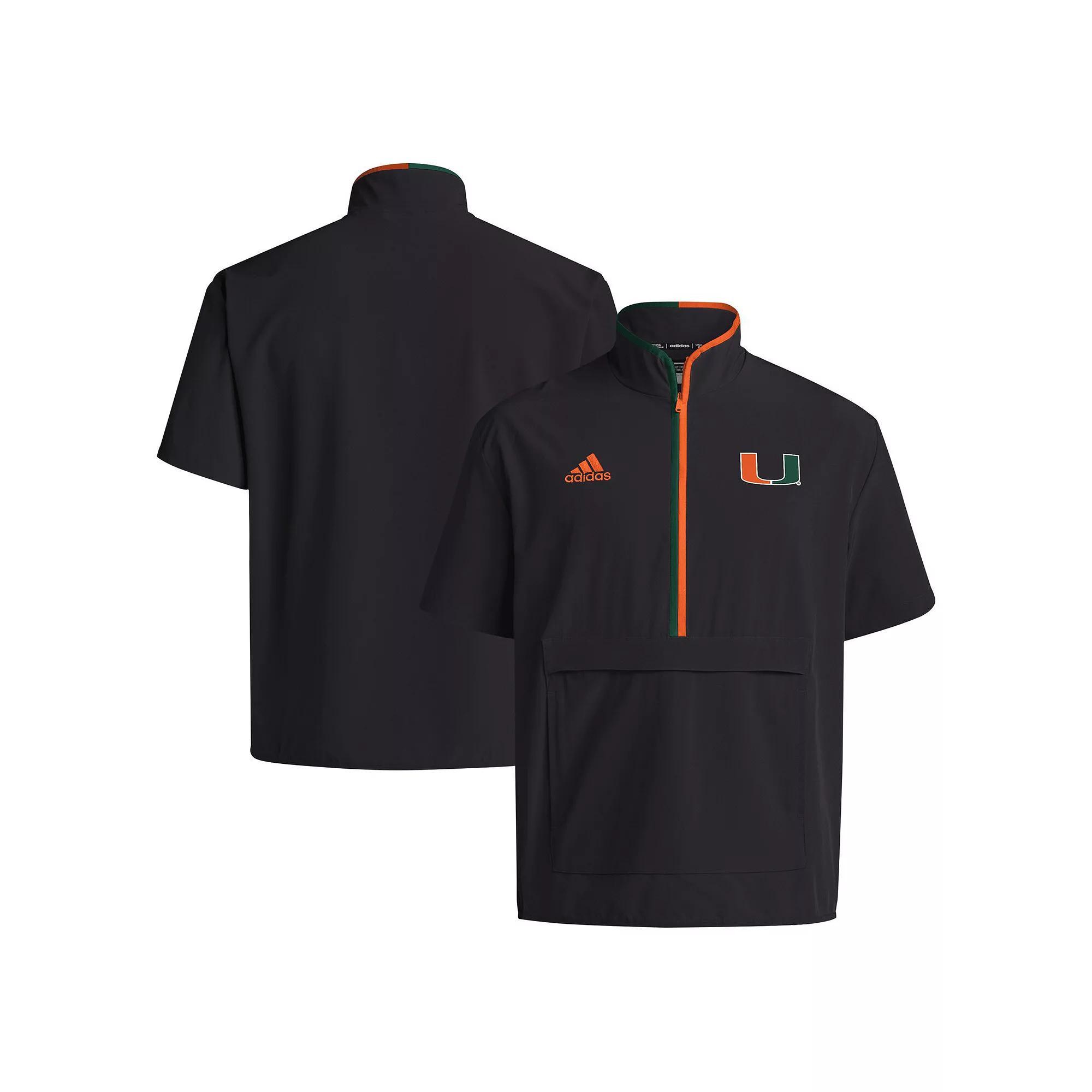 Men's adidas Maroon Mississippi State Bulldogs 2024 Coaches Sideline Half-Zip Short Sleeve Jacket, Size: Small, Mst Red Product Image