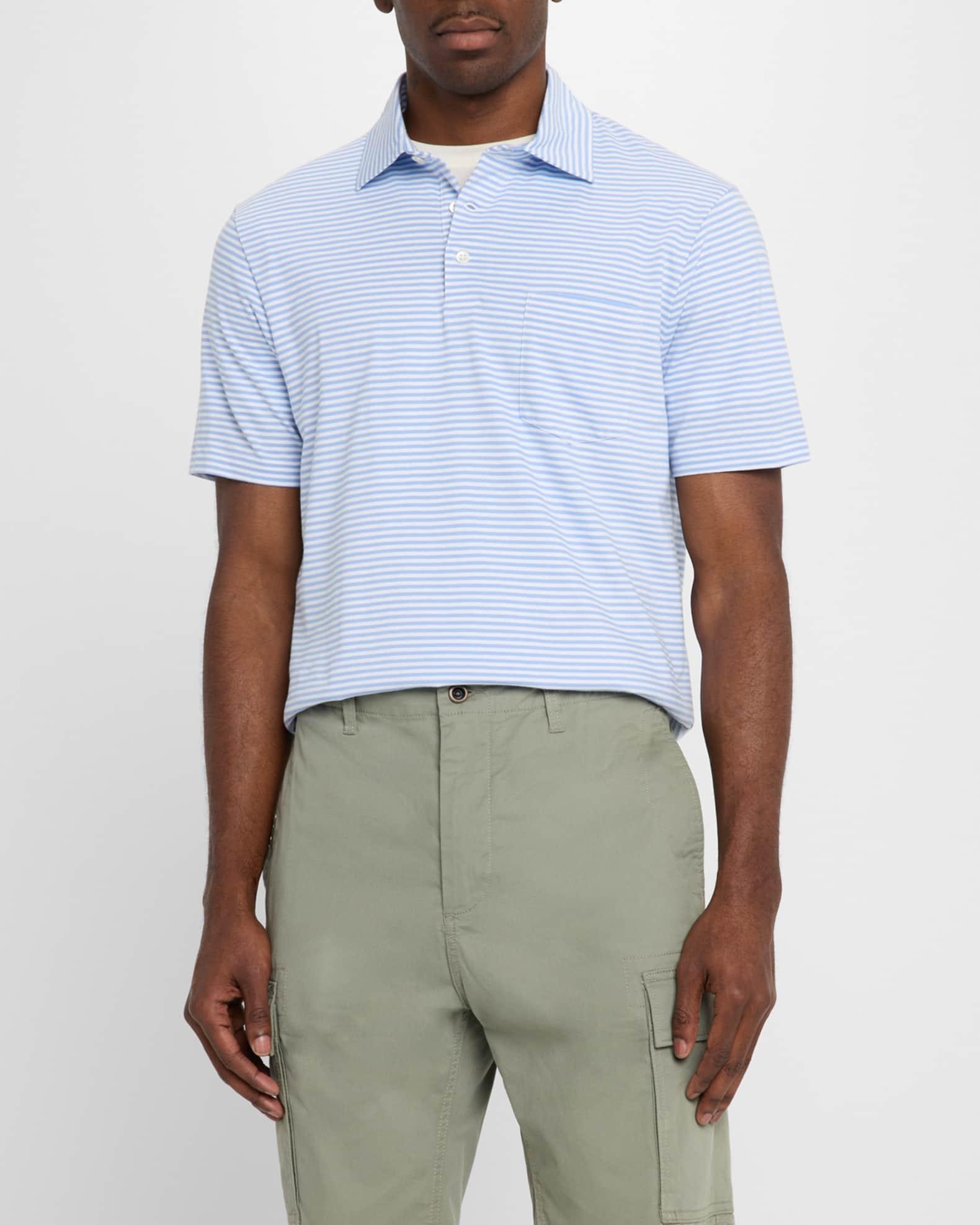 Men's Striped Lisle Polo Shirt Product Image