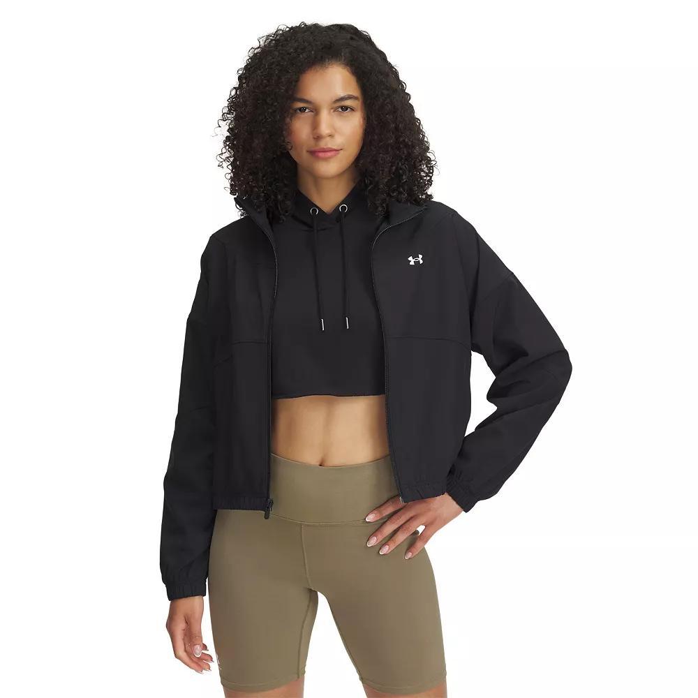 Women's Under Armour Rival Woven Jacket, Size: XS, Black Product Image