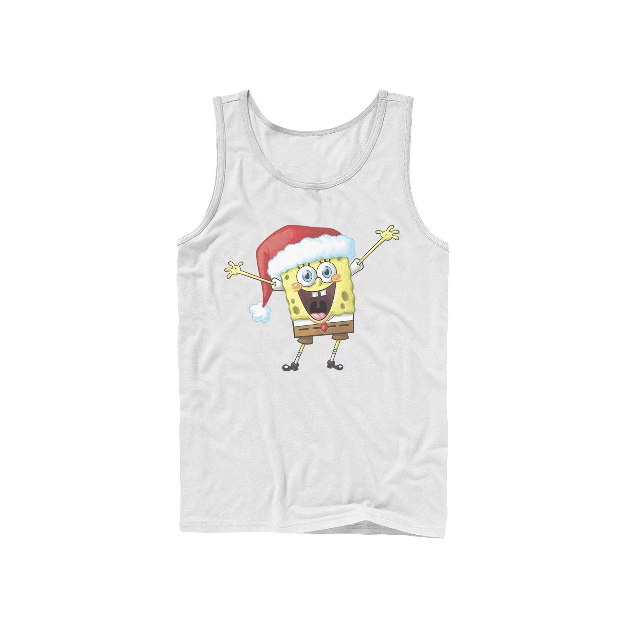 Mens Spongebob Squarepants One Happy Sponge Holiday Tank Top Product Image