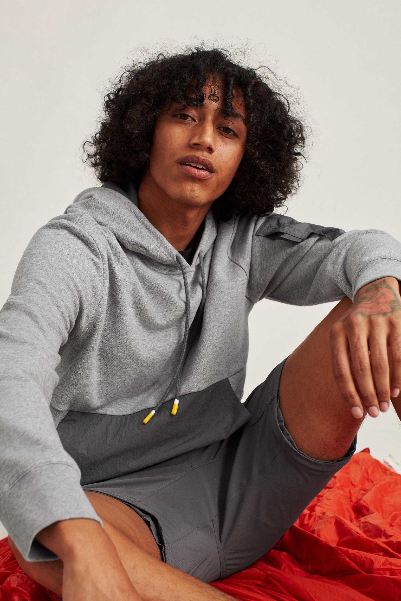 Mixed Media Pullover Hoodie Product Image