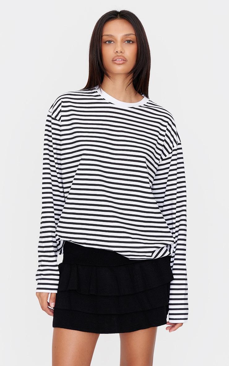  Black Textured Knit Rara Mini Skirt Product Image