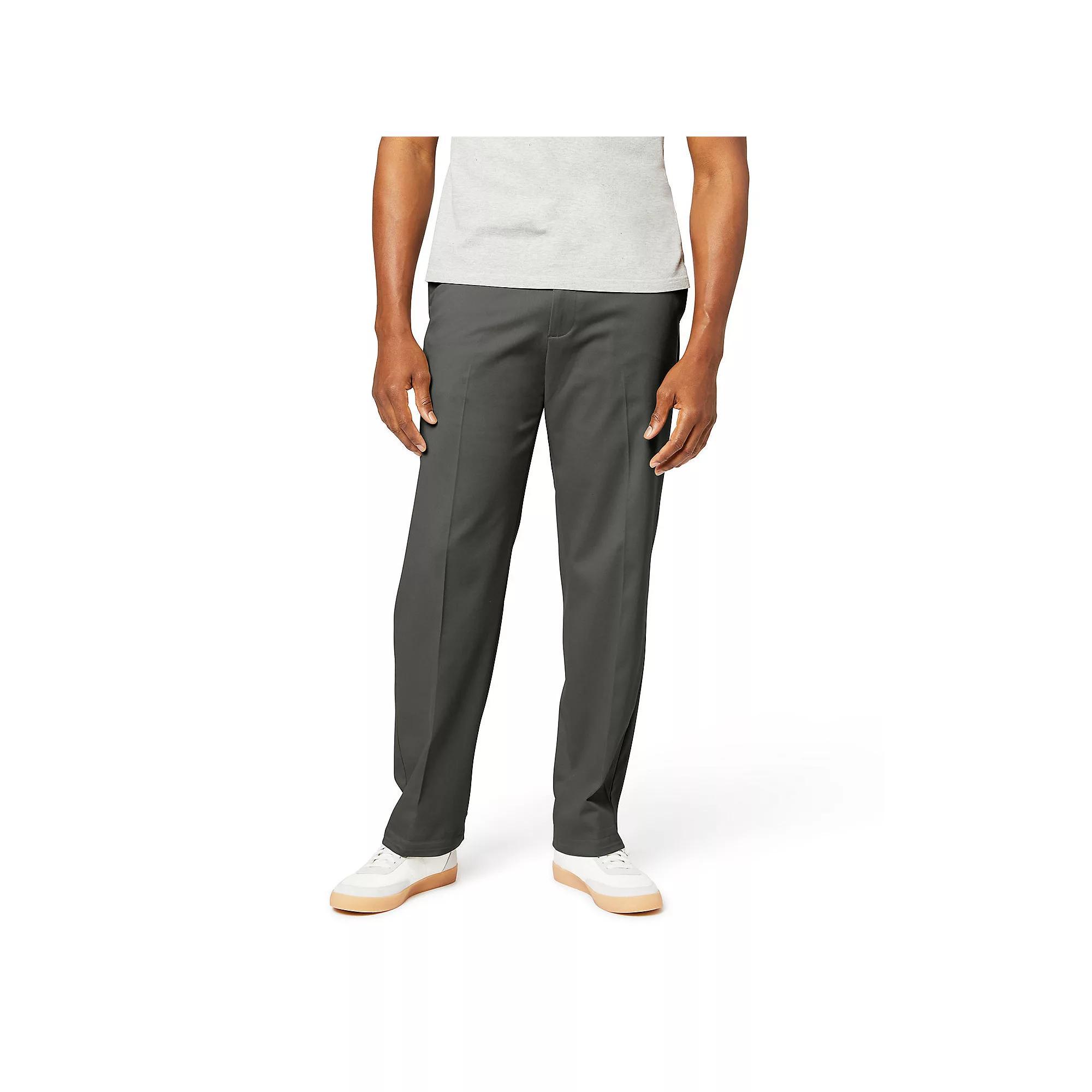 Mens Dockers Stretch Easy Khaki Classic-Fit Flat-Front Pants Green Grove Product Image