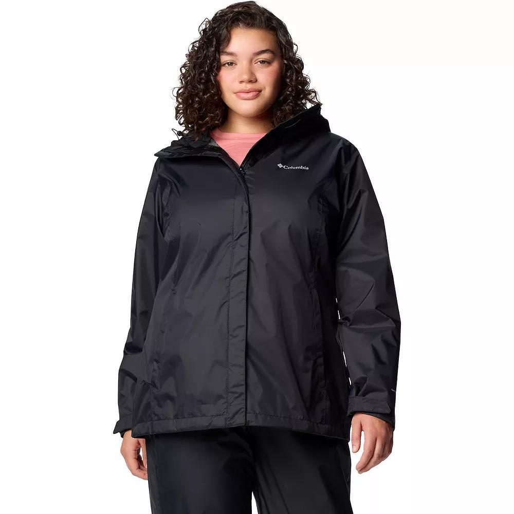Plus Size Columbia Arcadia™ II Hooded Packable Jacket, Women's, Size: 1XL, New Black Product Image