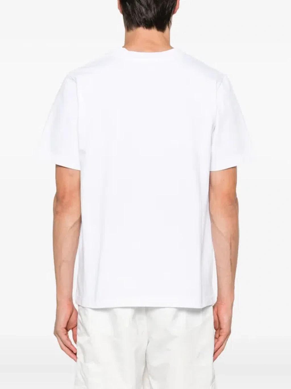 CASABLANCA Cotton Crew Neck T-shirt With Graphic Print In White Product Image