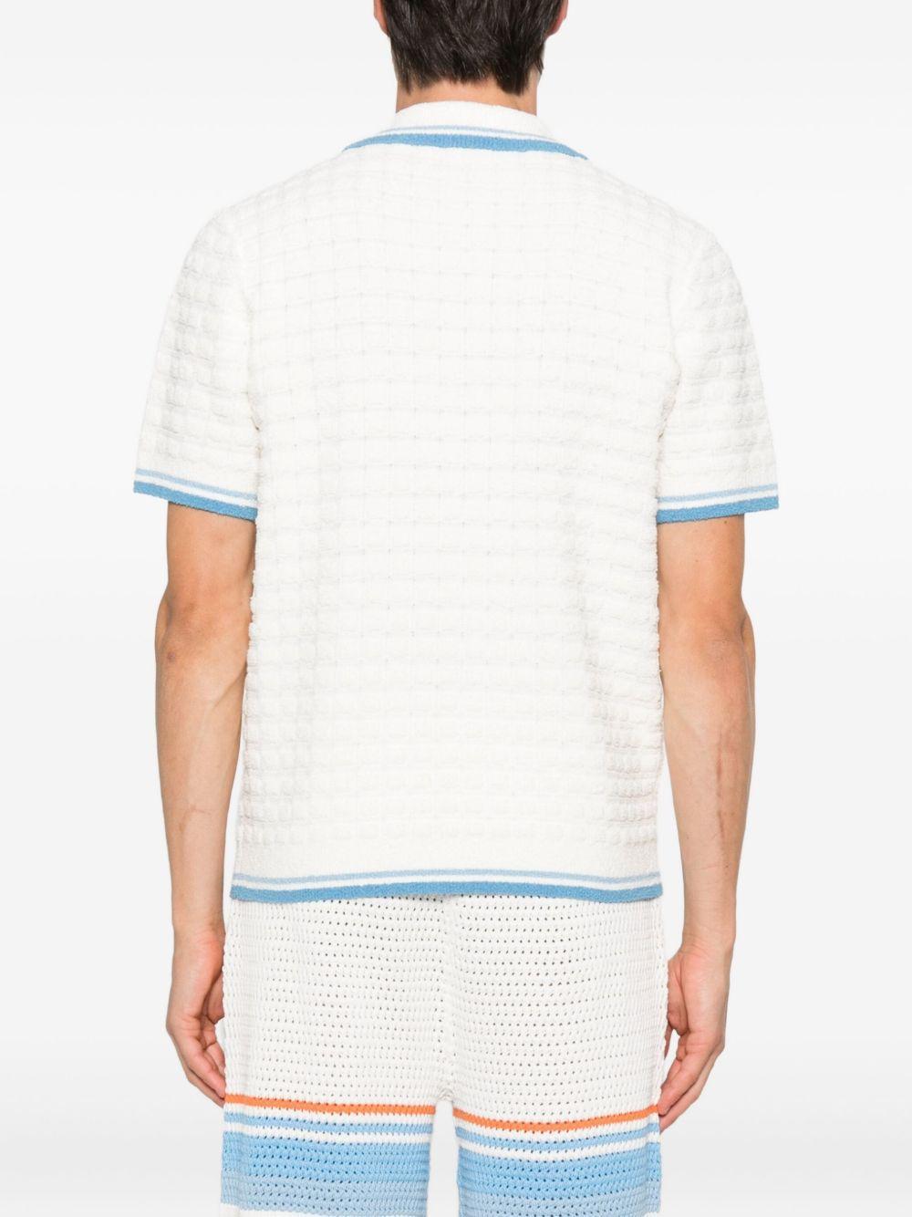 stripe-trim polo shirt Product Image