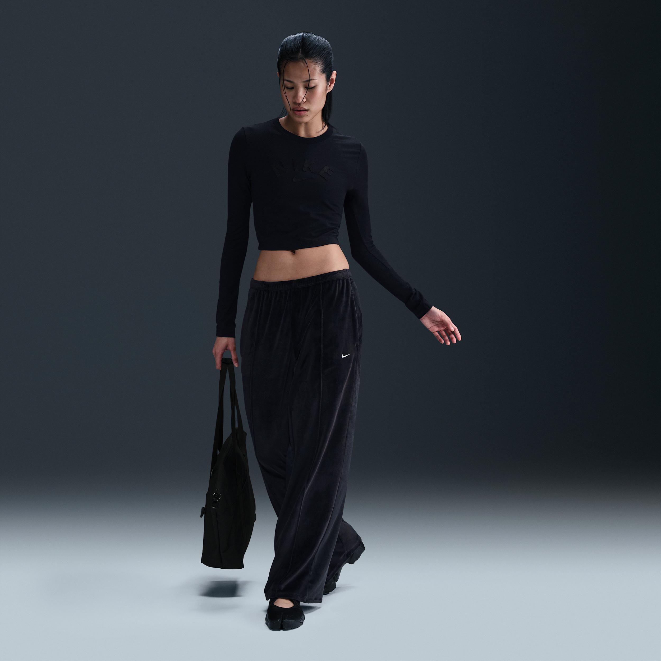 Womens Nike Sportswear Chill Knit Slim Cropped T-Shirt Product Image
