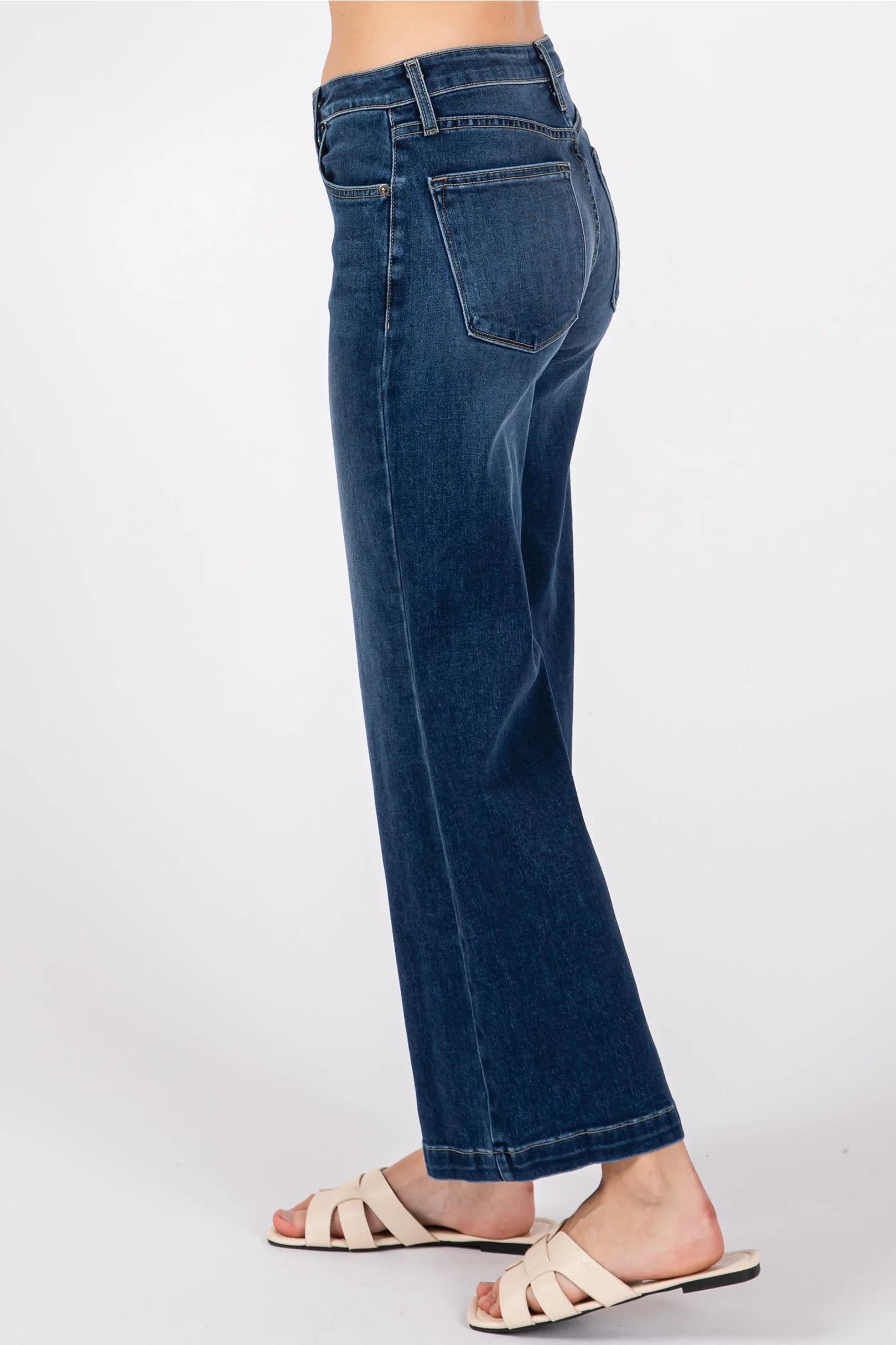 Letter to Juliet Sofia Wide Leg Culotte Pant in Dark Product Image