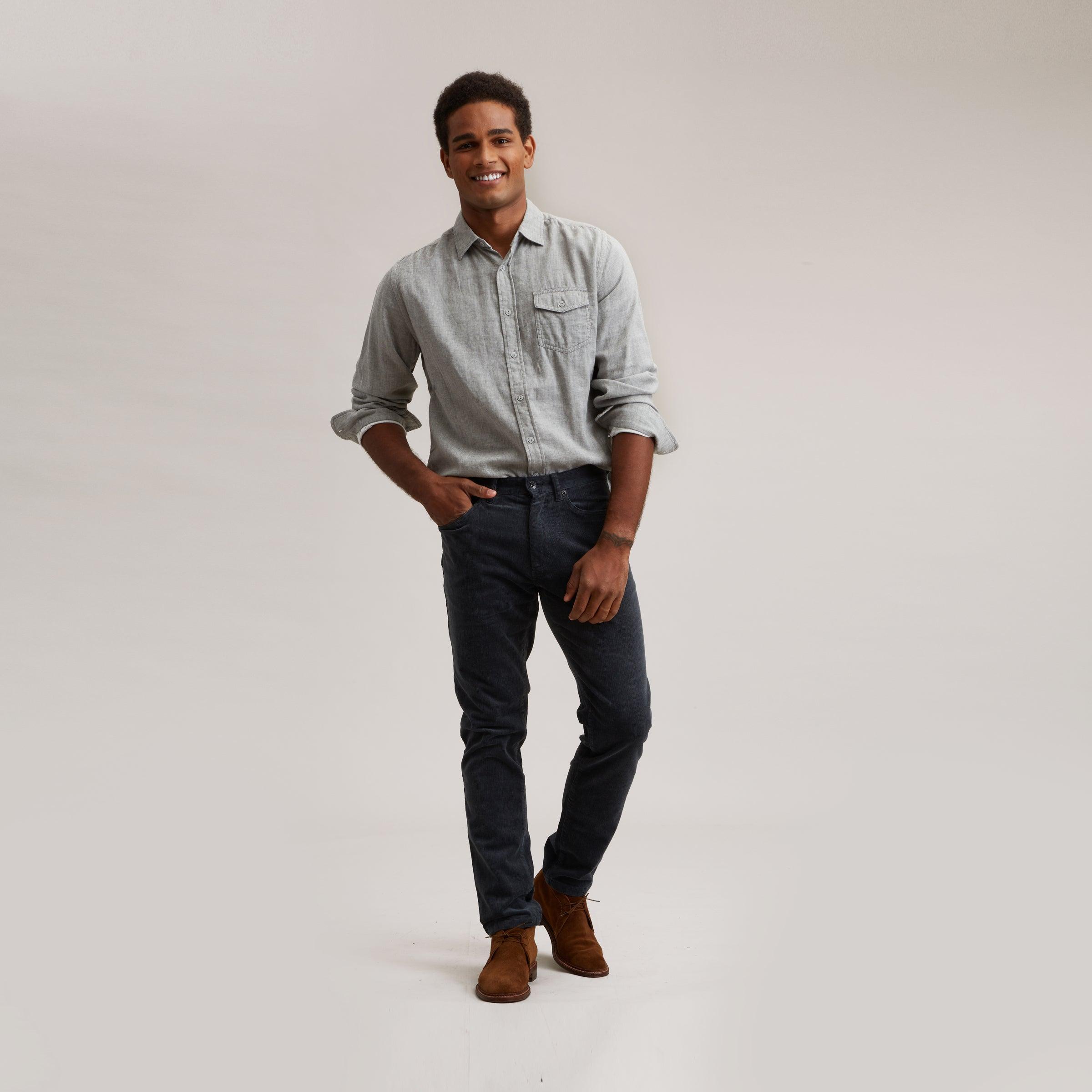 Hartford Double Cloth Shirt - Charcoal Heather Product Image