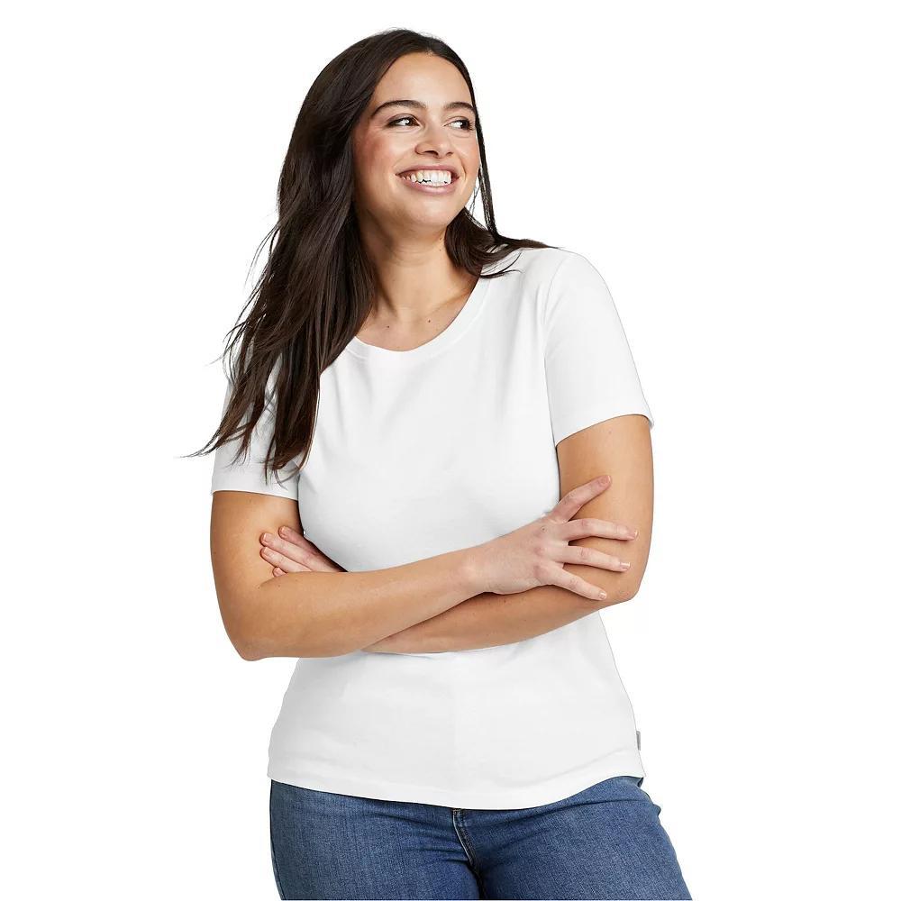 Women's Eddie Bauer Short Sleeve Favorite Crew Neck Tee, Size: XL, White Product Image
