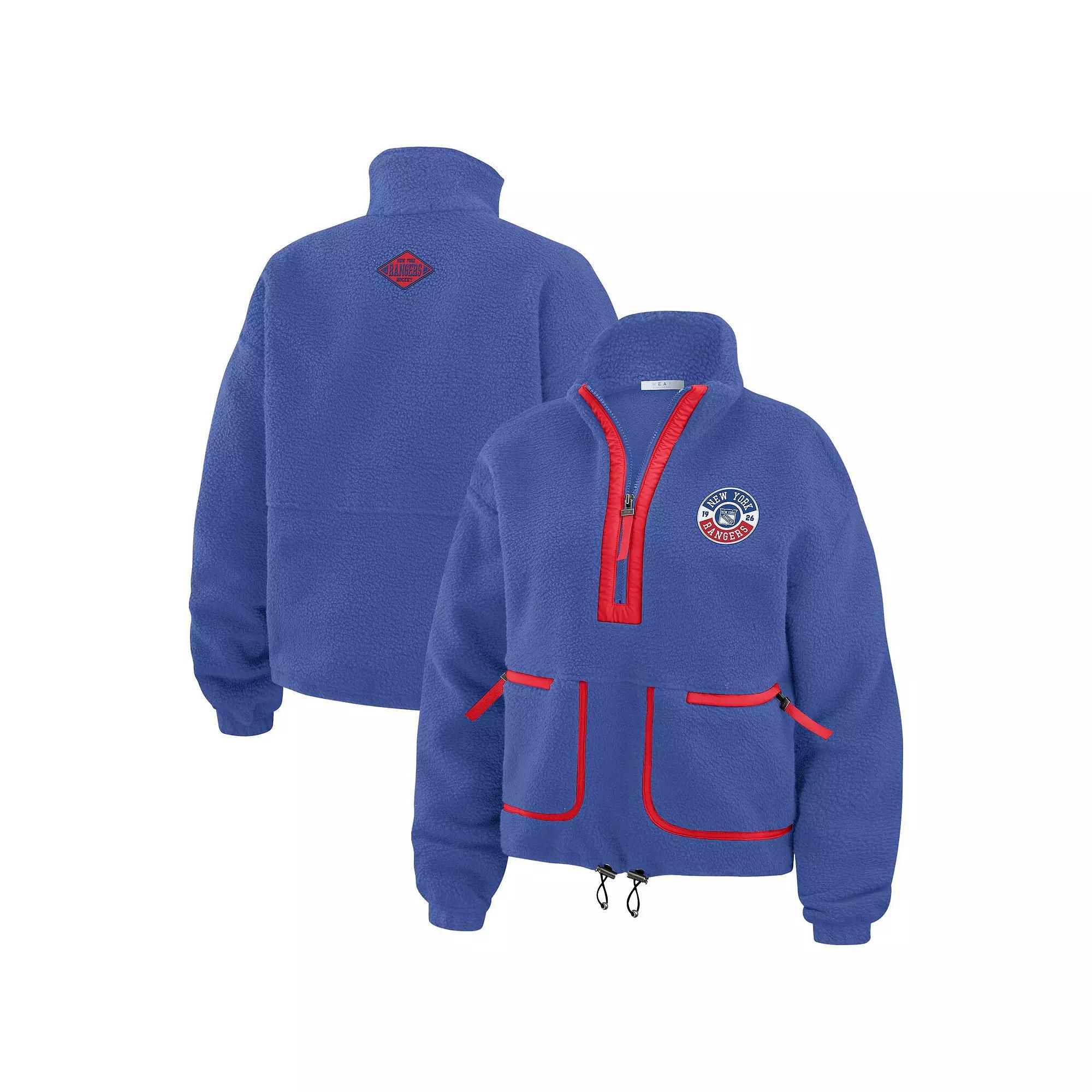 Women's WEAR by Erin Andrews  Blue Toronto Maple Leafs Polar Fleece Half-Zip Jacket, Size: XL, Mpl Blue Product Image