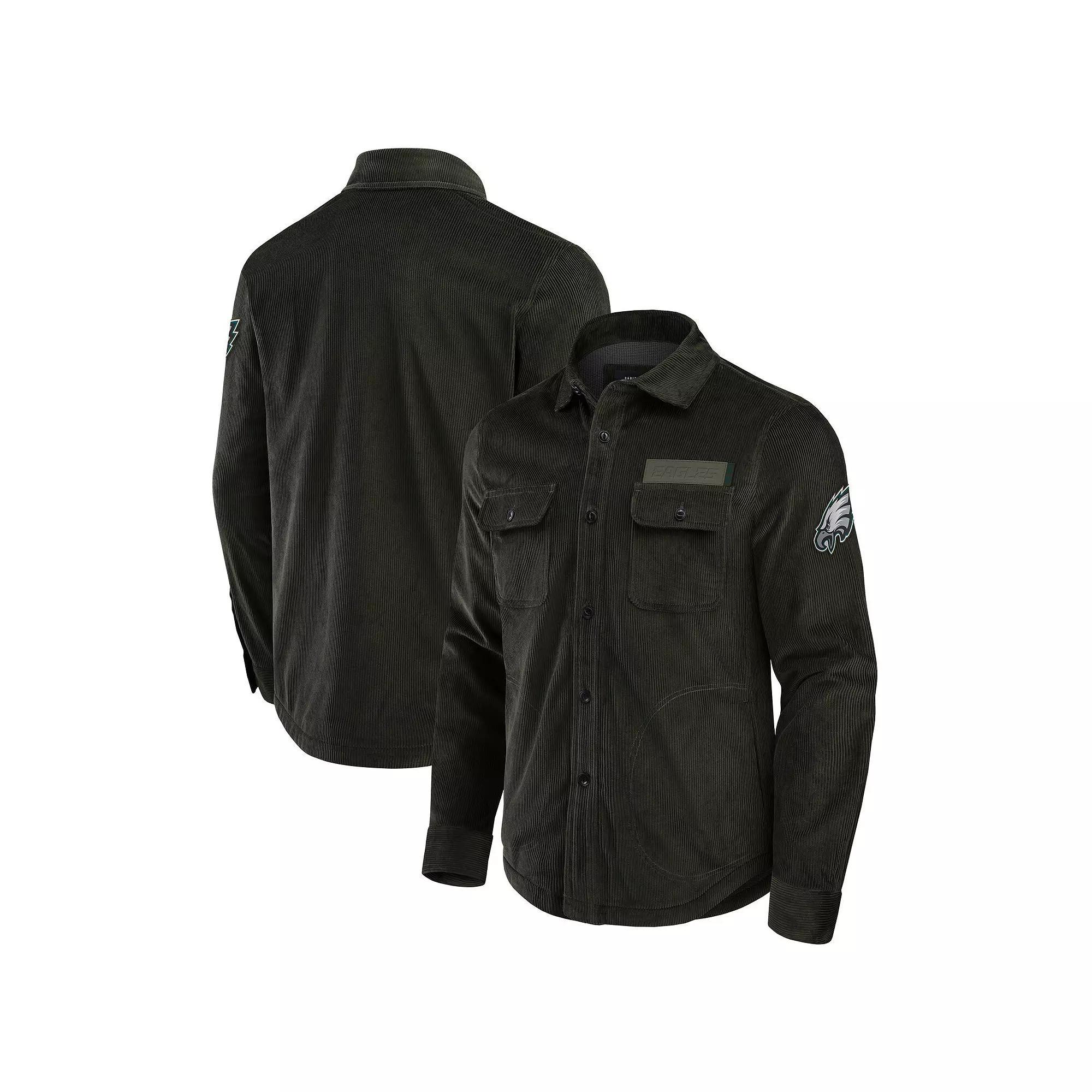 Men's Darius Rucker Collection by Fanatics Olive Ohio State Buckeyes Corduroy Full-Button Shacket, Size: XL, Team Product Image