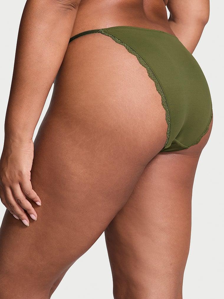 Lace-Trim Adjustable String Bikini Panty Product Image