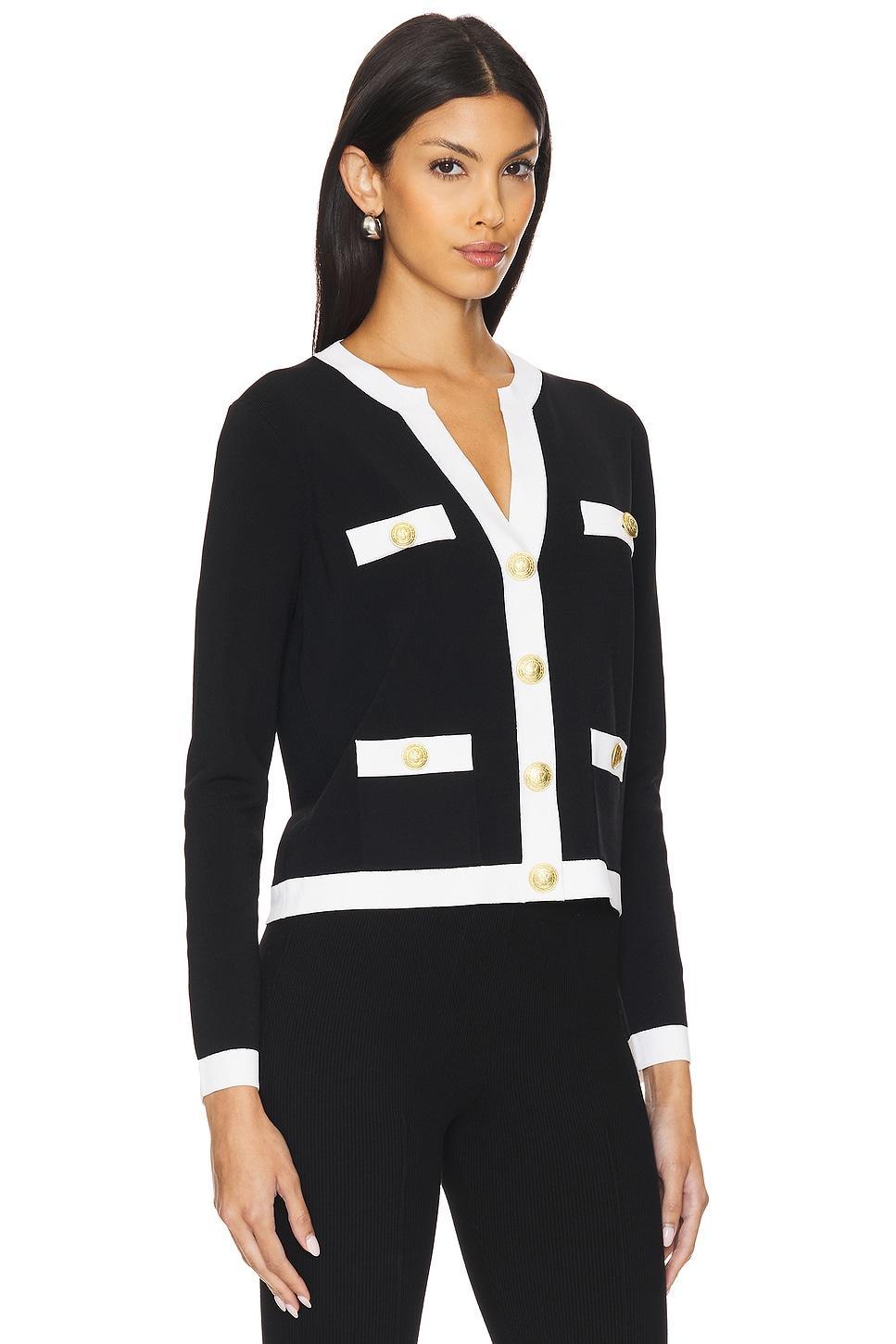 Estefania Contrast Trim Cardi L'AGENCE Product Image