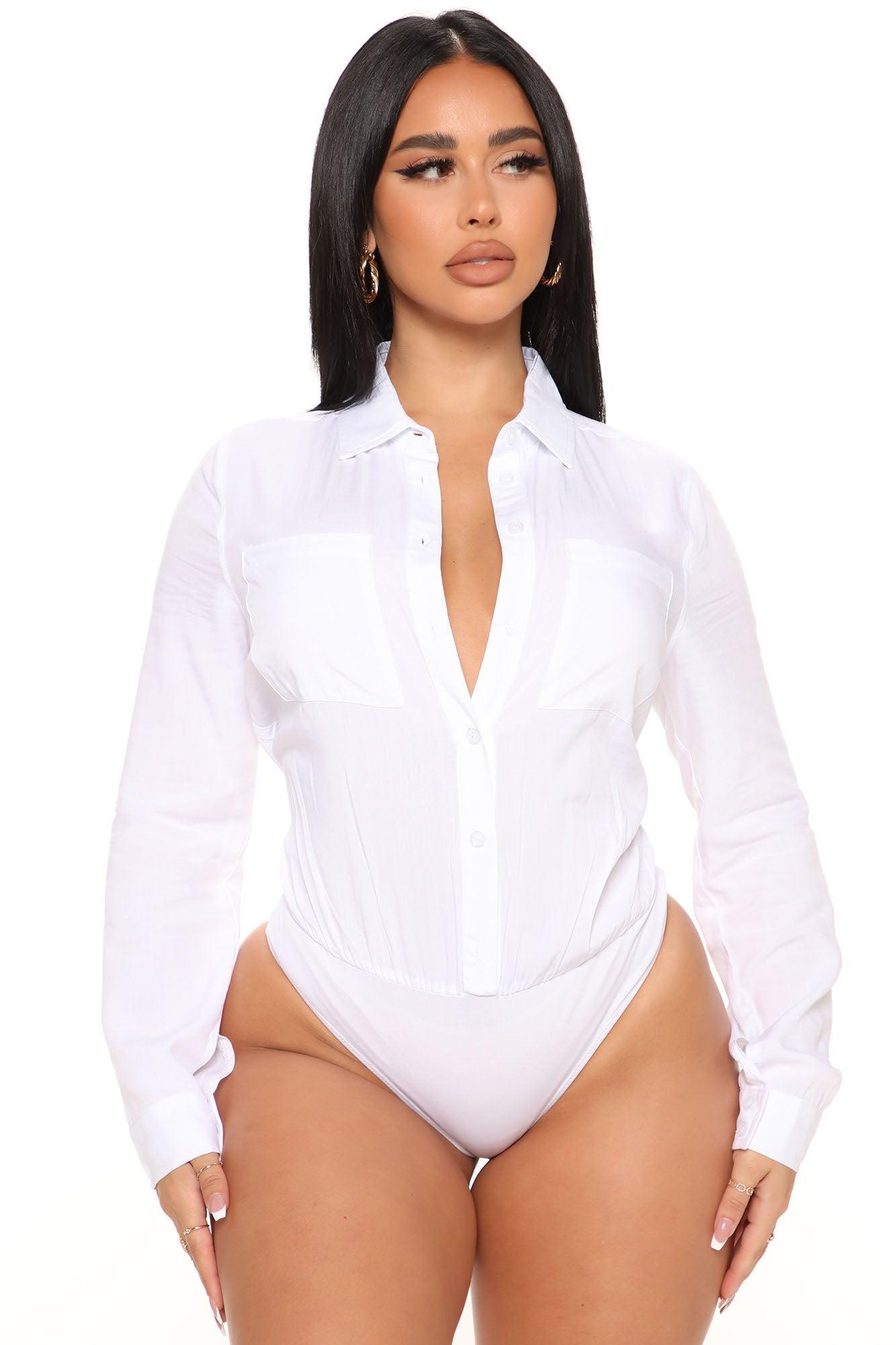 You Better Work Bodysuit - White Product Image