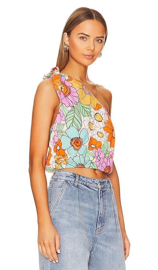 Show Me Your Mumu Heyday One Shoulder Top (Flower Market) Women's Clothing Product Image