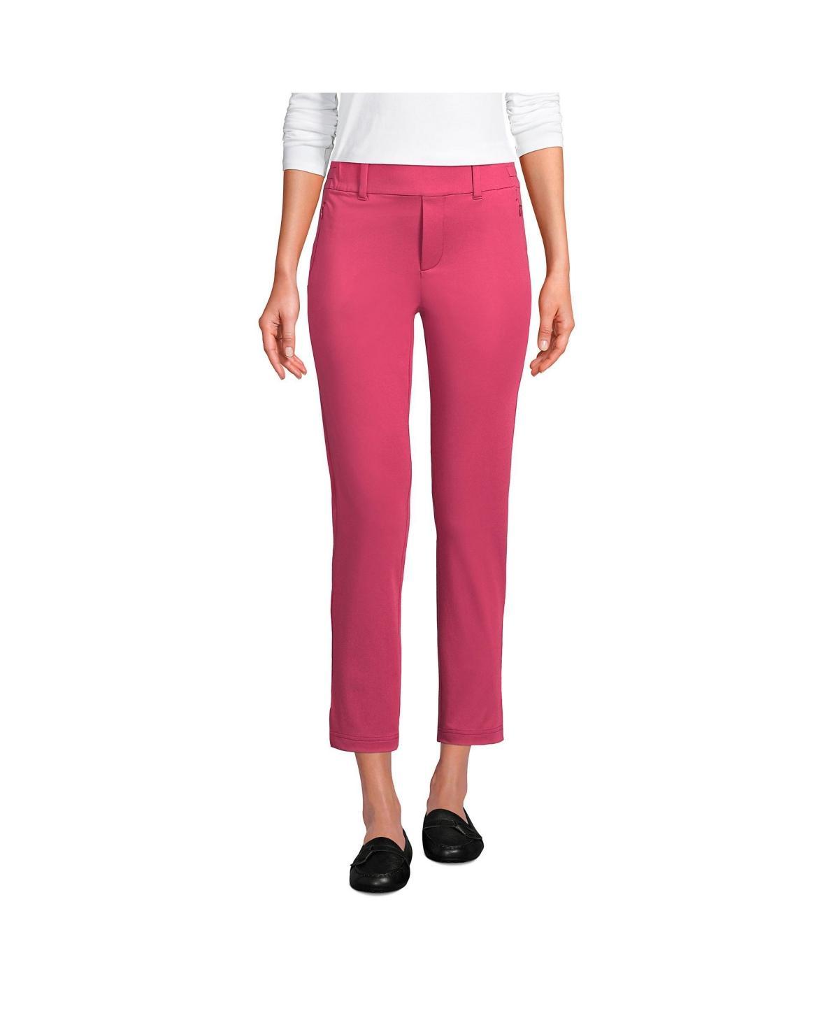 Women's Lands' End Flex Mid Rise Pull On Crop Pants, Size: XL, Deep  Blue Product Image