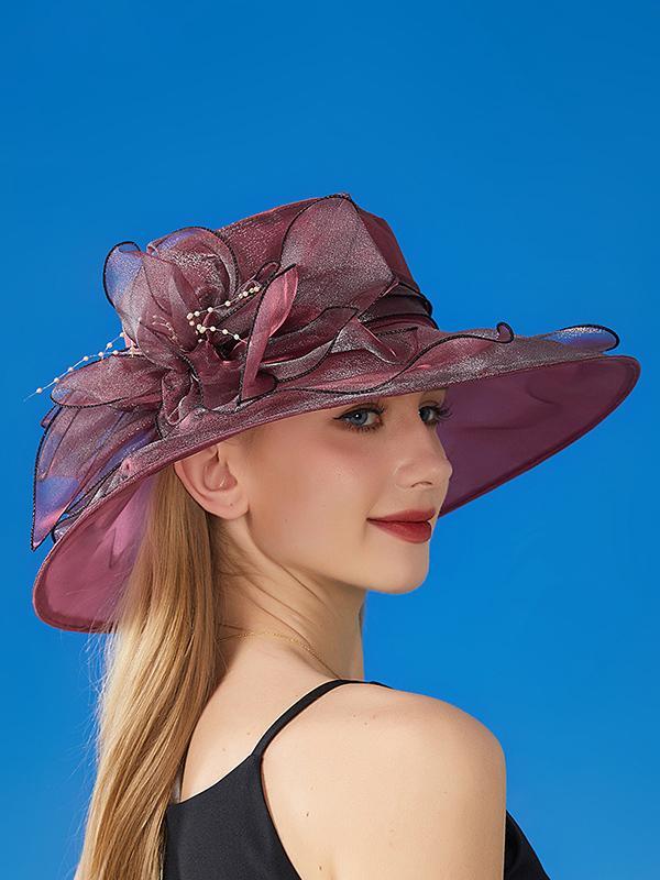 Flower Shape See-Through Split-Joint Sun Hat Product Image