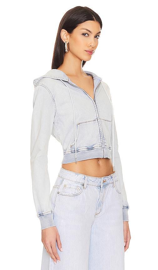 SER.O.YA Edith Cropped Hoodie Blue. (also in XL, XS). Product Image