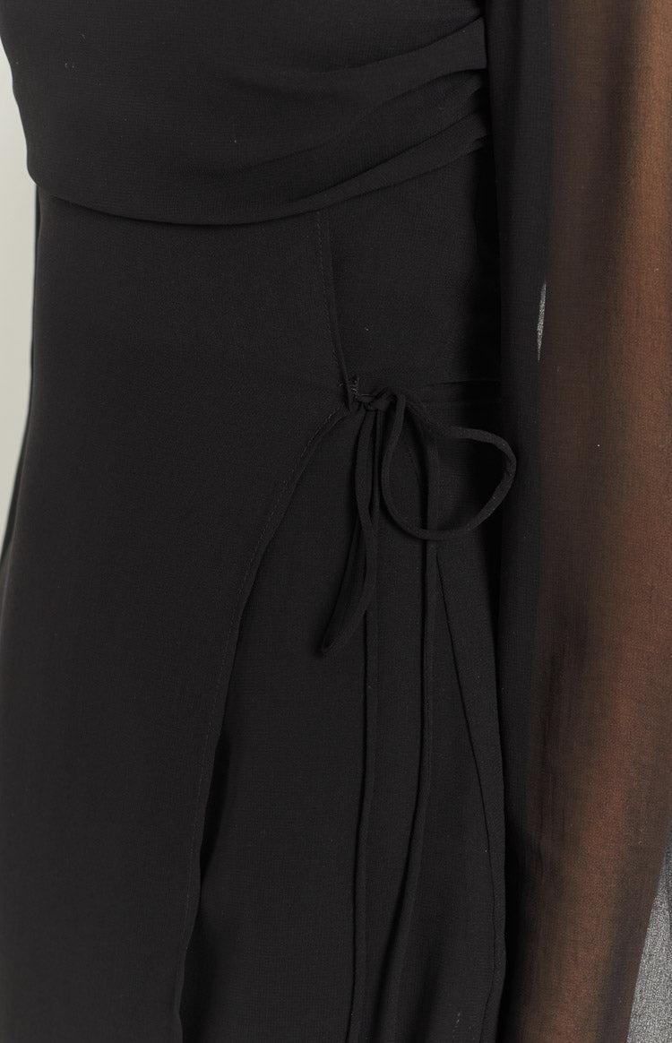 Lucy Black Long Sleeve Mini Dress Girls Product Image