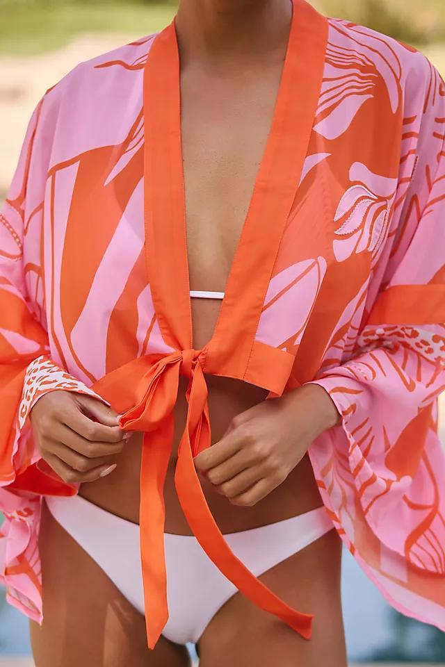 By Anthropologie Tie-Front Soft Crop Blouse Product Image