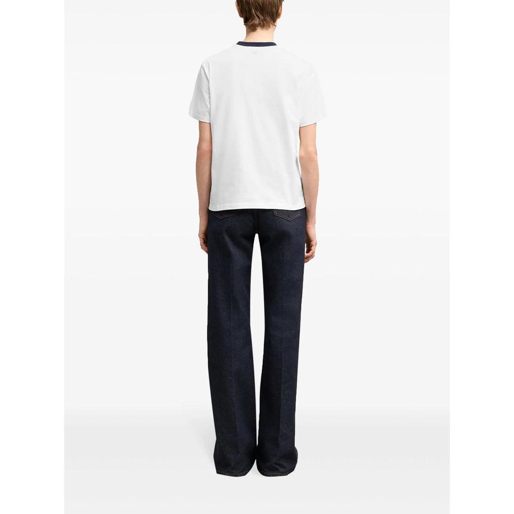 AMI ALEXANDRE MATTIUSSI Ami Paris Organic Cotton Logo Graphic T-shirt In White Product Image
