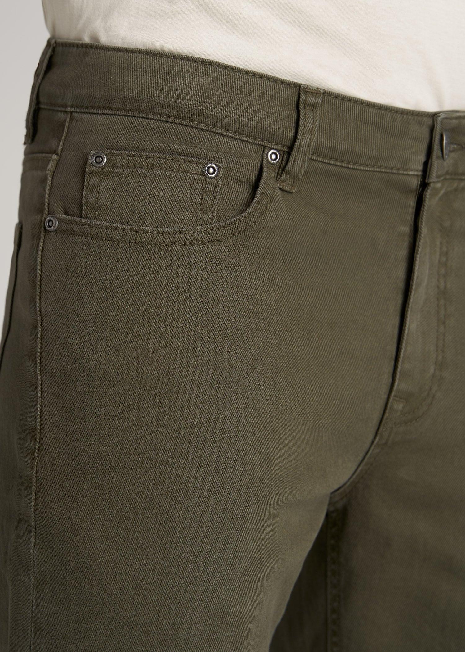 Dylan SLIM-FIT Jeans for Tall Men in Olive Green Wash Male Product Image