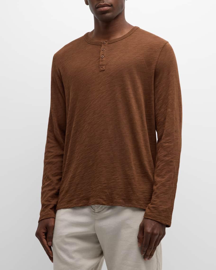 Mens Slub Jersey Henley Shirt Product Image