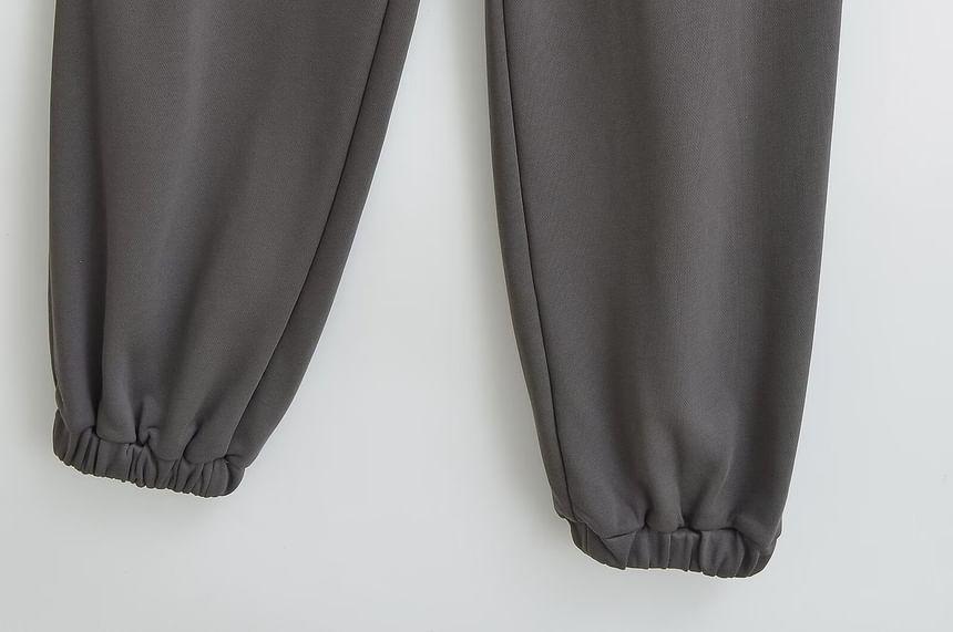 High Rise Plain Sweatpants Product Image