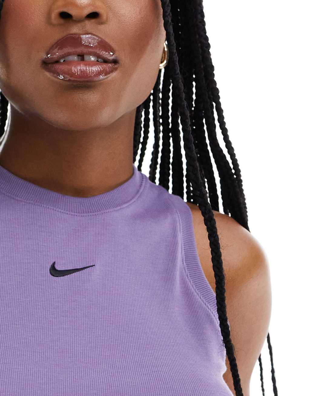 Nike Essentials tank top in purple Product Image