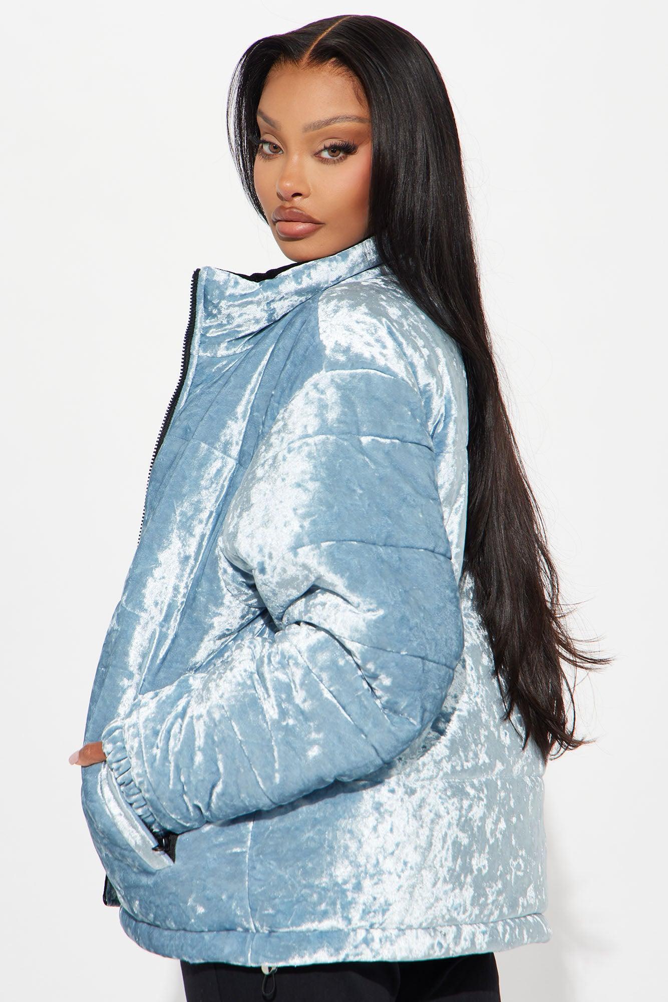 Jasmine Puffer Jacket - Light Blue Product Image