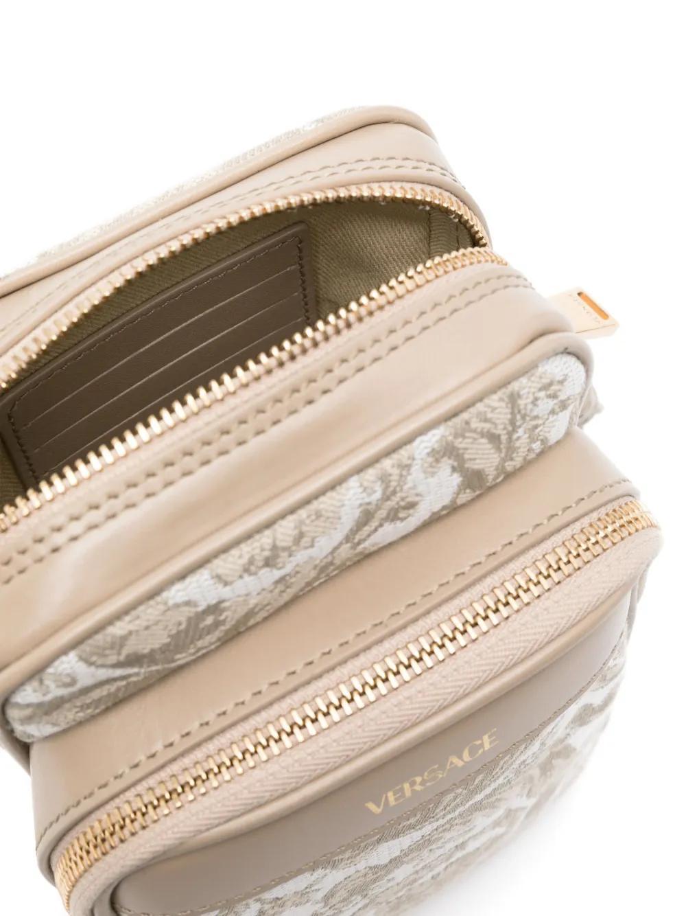 VERSACE Barocco Athena Messenger Bag In Neutrals Product Image