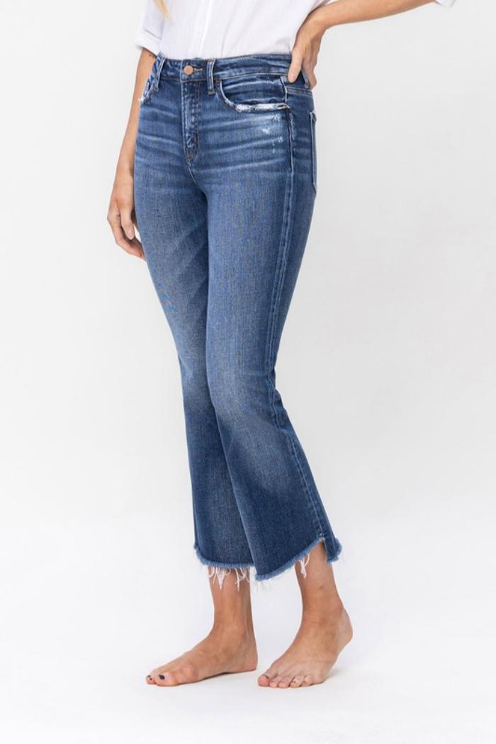 High Rise Step Hem Jeans Product Image