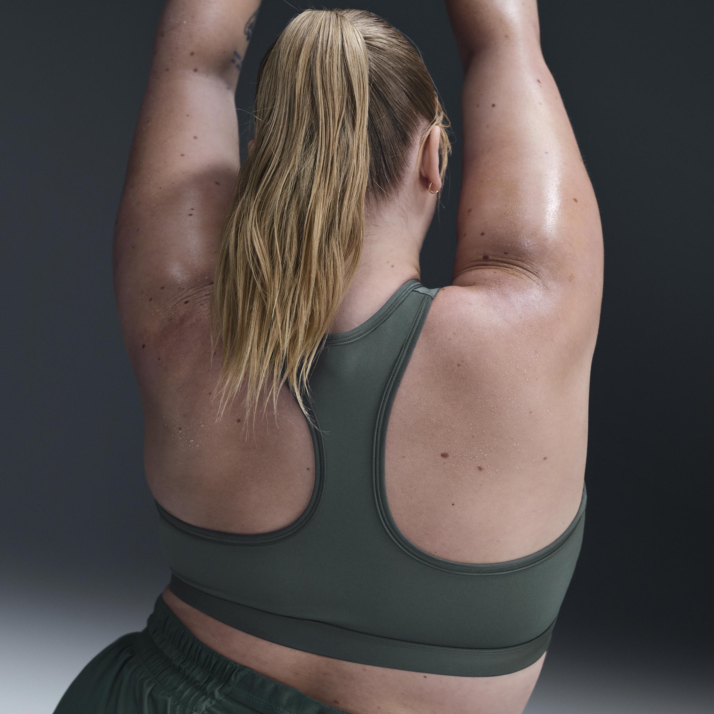 Plus Size Nike Swoosh Medium Padded Sports Bra, Women's, Size: 2XL, Pink Product Image