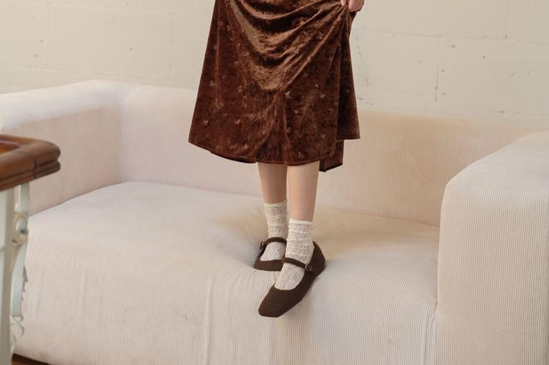 Butterfly Print Bow Midi Pinafore Dress Product Image