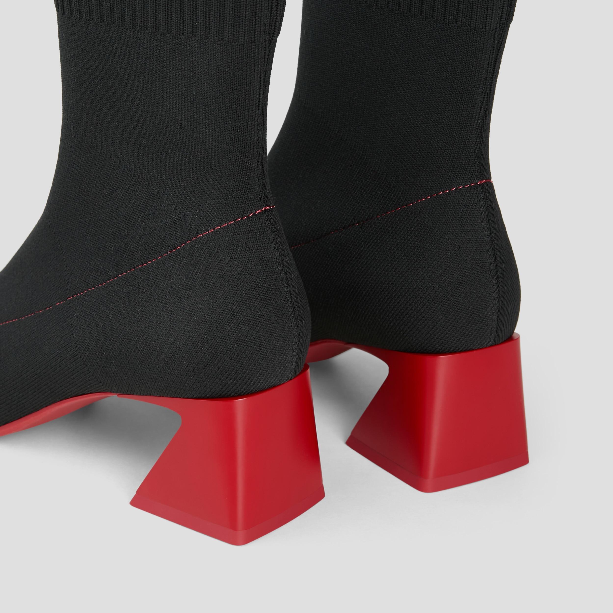 Square-Toe Water-Repellent Heeled Boots (Rafaella) Product Image