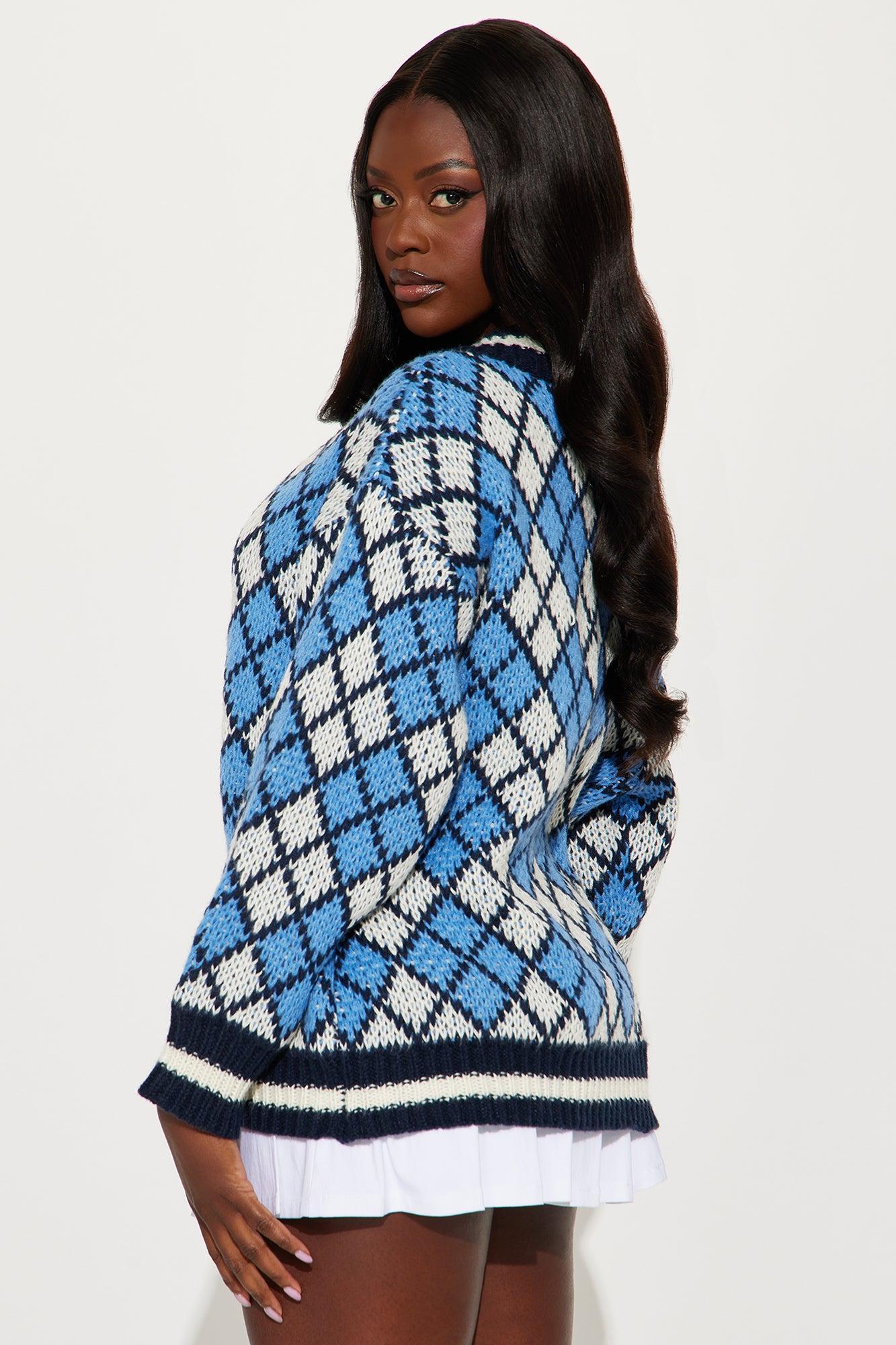 Paige Argyle Sweater - Navy/combo Product Image
