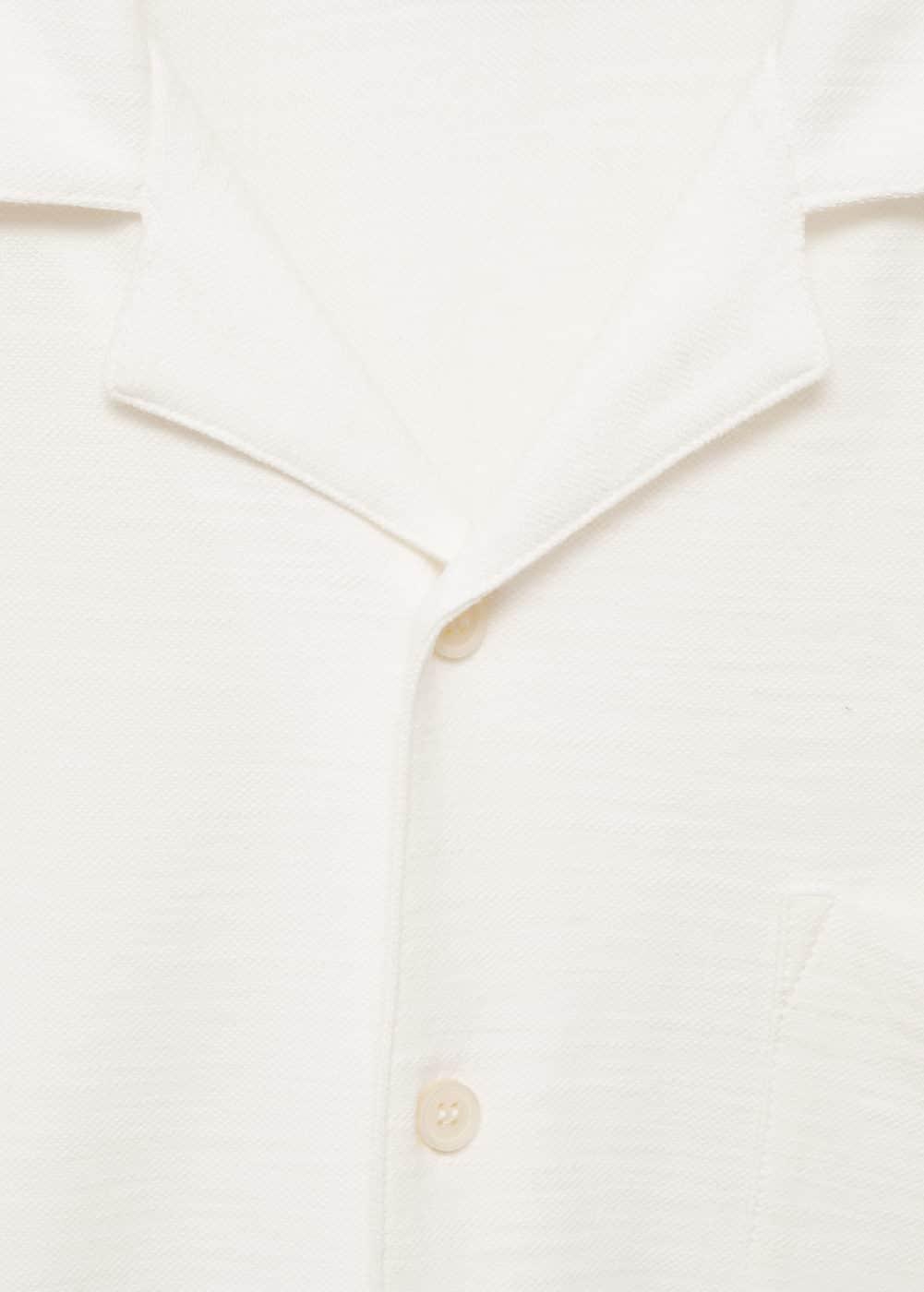 Chest-pocket cotton shirt - Men | MANGO USA Product Image