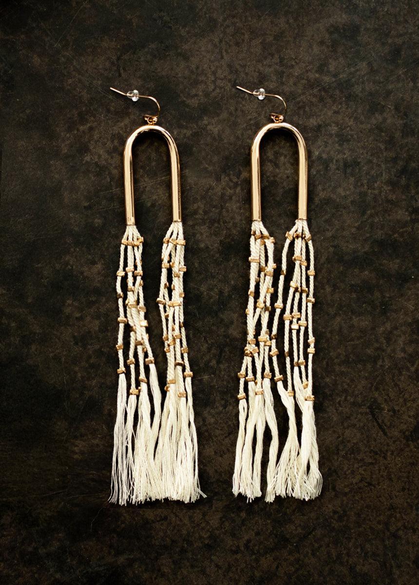 Cassio Earrings in Cream Female Product Image