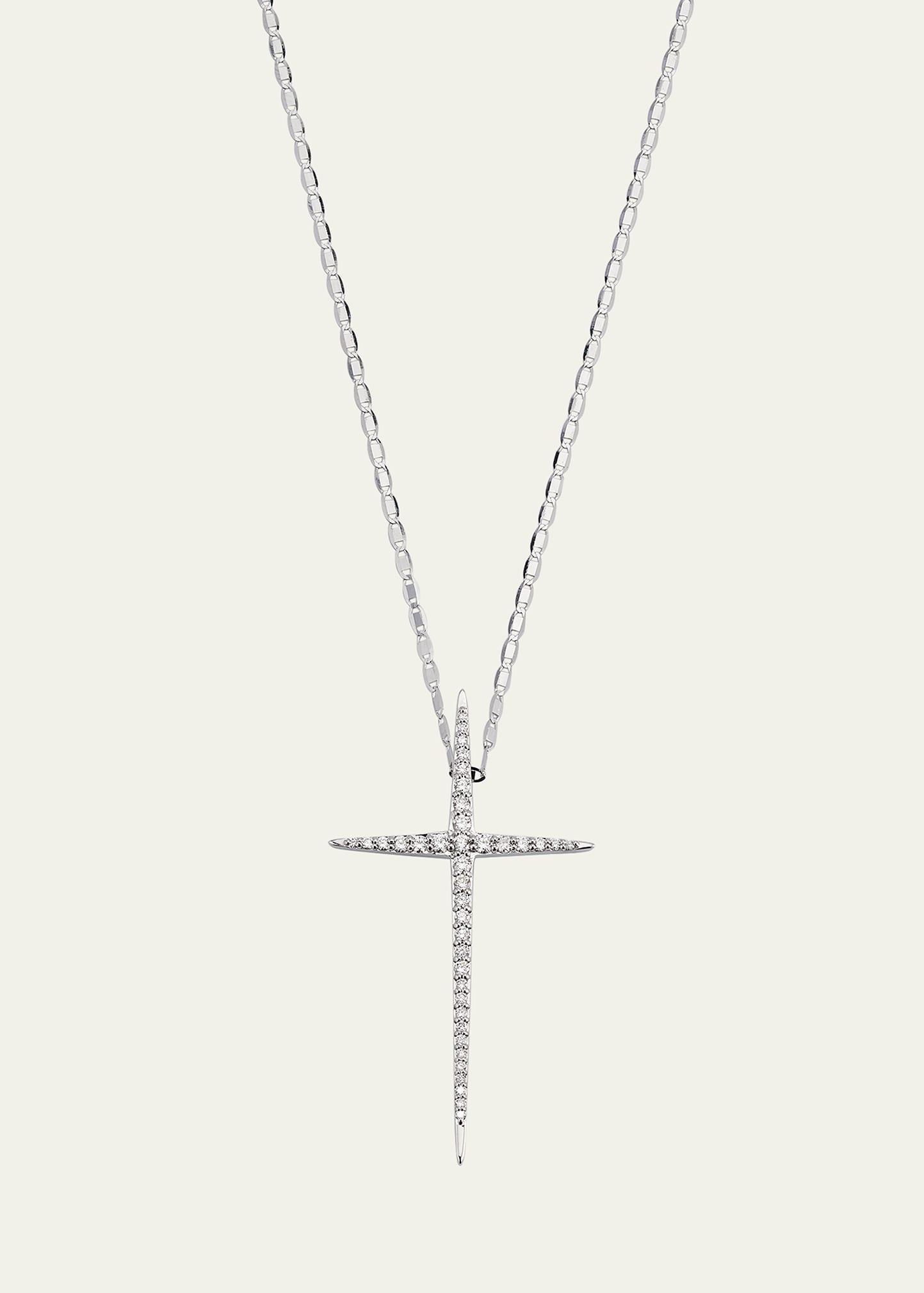 Flawless Skinny Pointed Cross Pendant Necklace Product Image