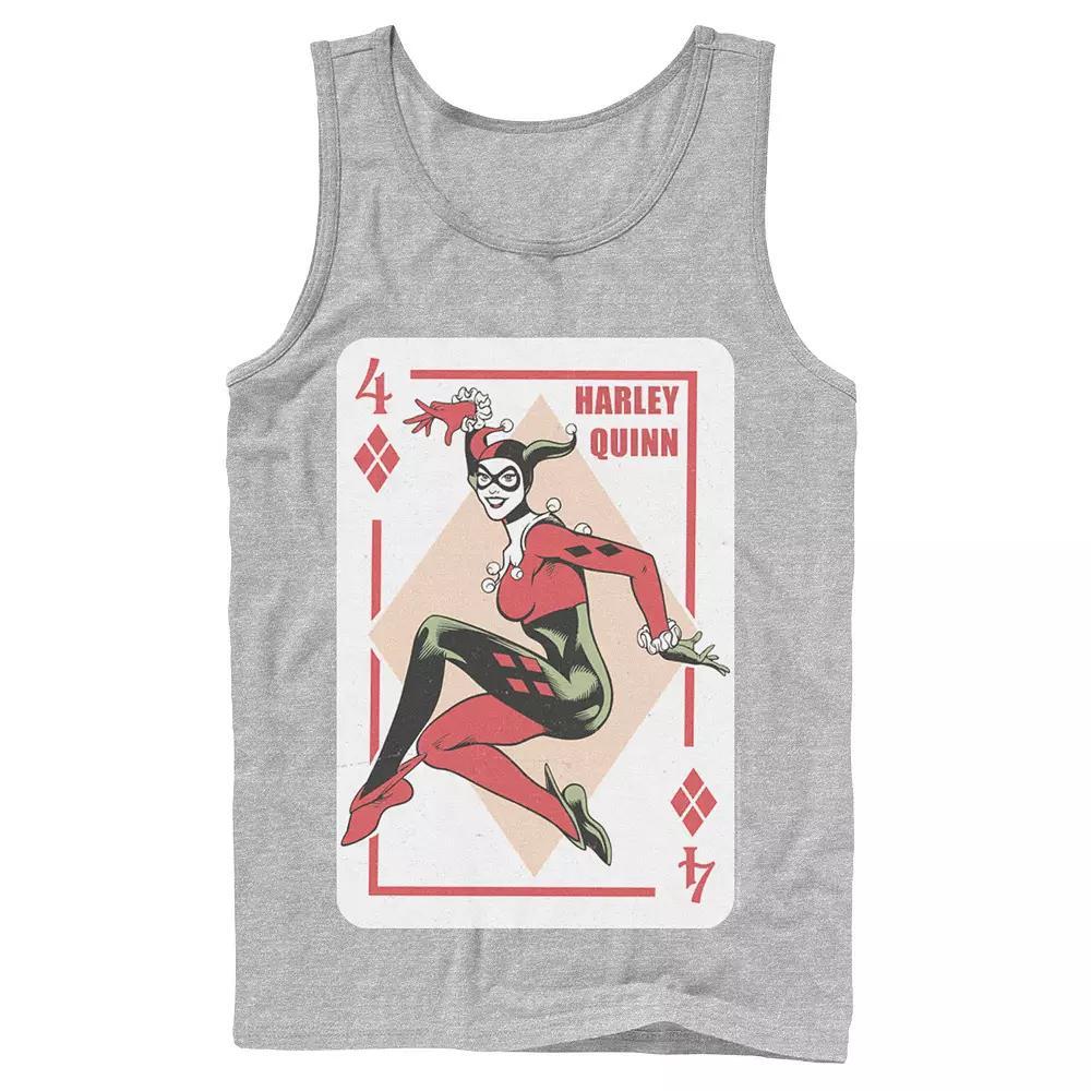 Men's DC Comics Harley Quinn Playing Card Tank Top, Size: XL, Black Product Image