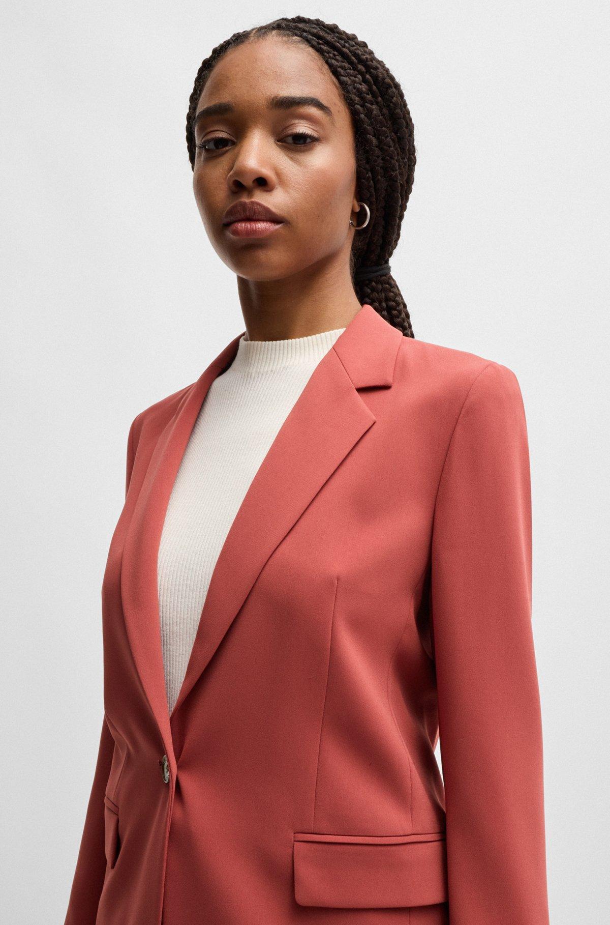 Regular-fit jacket in crease-resistant crepe Product Image