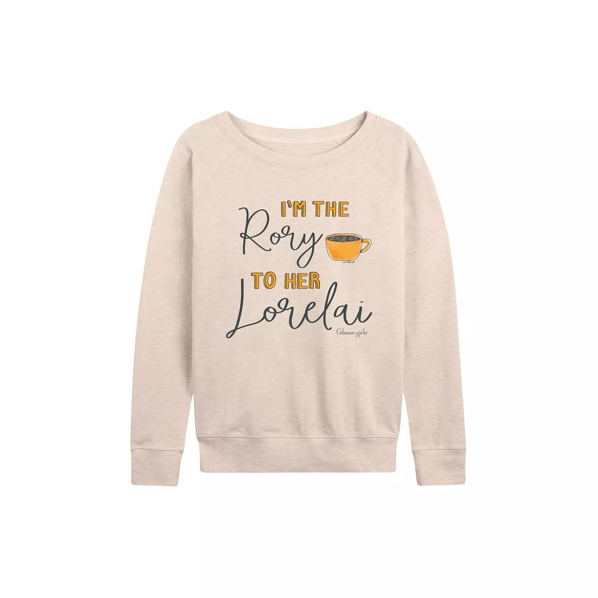 Women's Gilmore Girls I'm The Rory French Terry Long Sleeve Tee, Size: Large, Brown Product Image